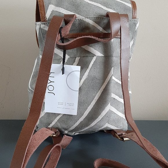 JOYN Fabric Mini Fold Over Backpack - Sage Refraction - Picture 4 of 6